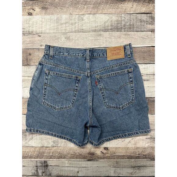 Vintage y2k Levi’s Blank Tab Summer Casual Denim Jean Shorts Size 10 Misses - Picture 1 of 8